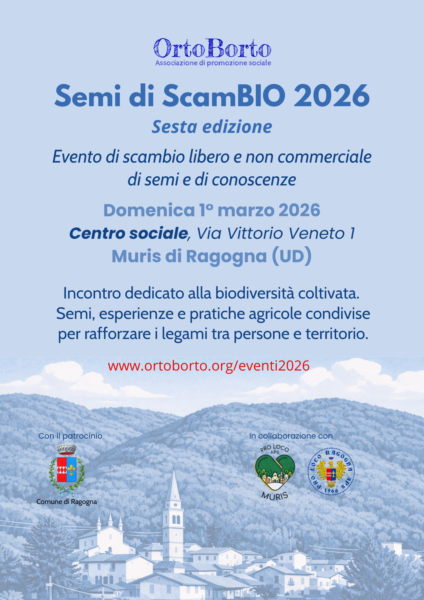 Semi di ScamBIO 2026, scambio di semi, Ragogna, Friuli